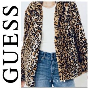 NWT Guess Ladies’ Delvey Faux Fur Coat Jacket Sz: S
